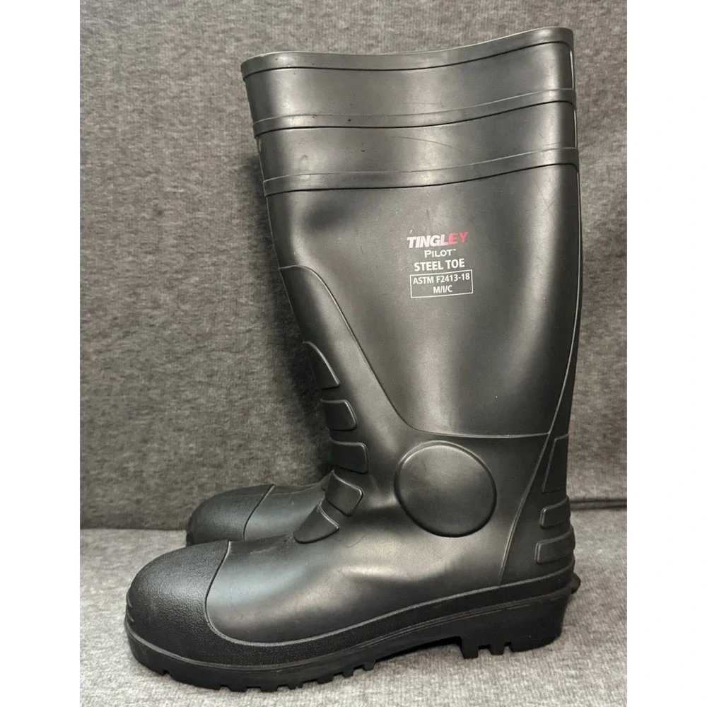 Tingley - Pilot ASTM F2413-18 M/I/C - Steel Toe Rubber Boots - Black 15
